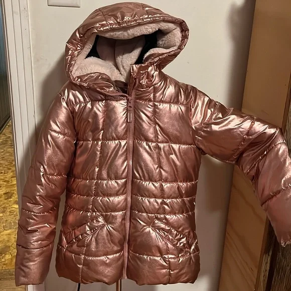 wonder nation Jackets Coats Girls Puffer Coat Metallic Pink Poshmark